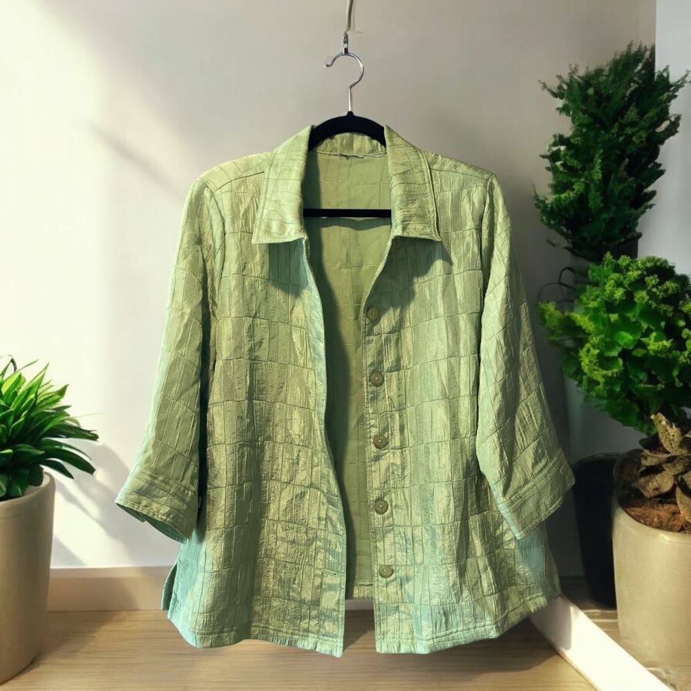 Shimmery Light Green Women's Top